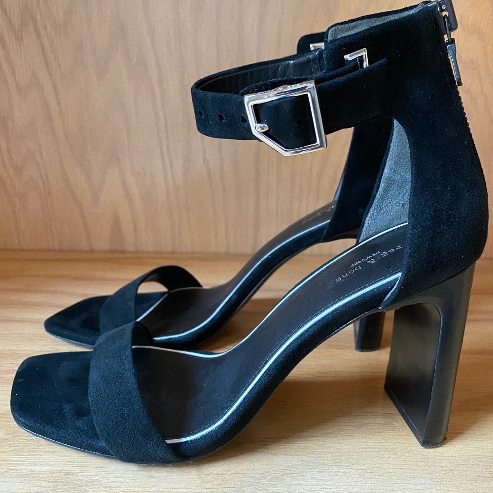Rag & Bone Ellis Black Suede Sandal Size: 6.5